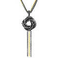 Two Tone Love Knot Necklace - James Bond Inspired