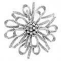 Aggies's Floral Ribbon CZ Brooch