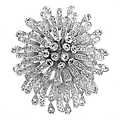 Akantha's Floral Pave CZ Brooch