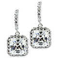 Alexandra's 4 TCW Princess Radiant Cut CZ Earrings