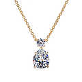Corey's Gold Plated Pear Drop Pendant - Wedding