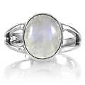Belinda's Moonstone Ring - Sterling Silver
