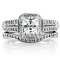 Cadence's Princess Cut CZ Wedding Ring Set