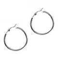 Charline's Clip-On Hoop Earrings - Silver, Large