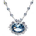 Faux Wish Diamond Necklace - Blue CZ