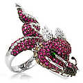 Daivya's Dragon Cocktail Ring - Sterling Silver