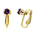 Deena's Earrings- FebruaryBirthstone Faux Amethyst