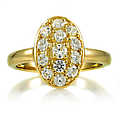 Carleen's CZ Oval Engagement Ring - 1.3 TCW Gold P