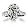 Carleen's CZ Oval  Engagement Ring - 1.3 TCW Sterl