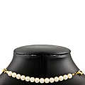 Necklace Extender - Fancy Faux Pearl Gold (4")