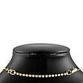 Necklace Extender - Fancy Rhinestone  Gold (3")