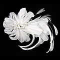 Audrey's Feather &amp; Rhinestone Hair Comb