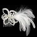 Lana's Pearl &amp; Feather Bridal Hair Comb