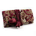 Outlet Item: Jojo's Silk Jewelry Roll - Maroon