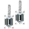 Leialee's 2 TCW Emerald Step Cut CZ Earrings