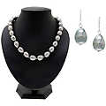 Lila's12mm SilverBaroque ShellPearl JewelrySet-18"