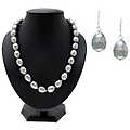 Lila's12mm SilverBaroqueShell Pearl JewelrySet-20"