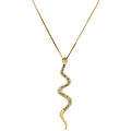 Lyndi's Pave Snake Necklace - Gold