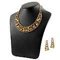 Gift Set: Lyric's Fancy Necklace &amp; Earrings - Gold