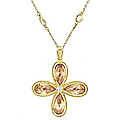 Marisa's Champagne CZ Flower Statement Necklace