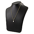 Maybell's Flower Pear Drop Necklace -Black &amp; White