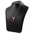 Maybell's Flower Pear Drop Necklace - White &amp; Pink