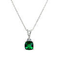 Millie's Rose Cut Simulated Emerald Pendant