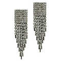 Shakira's Square Fringe Earrings - Gunmetal