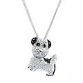 Sparky's Dog Necklace - Black &amp; White CZs