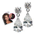 Oprah Inspired Pear Drop CZ Earrings