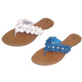 Ladies Flower Thong with Rhinestones