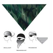 3-IN-1 Headband system, 100% Cotton, Woodland Camouflage, Ve