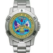 Chrome Military Watch, U.S. Army, Metal SS Band