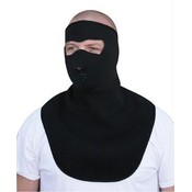 Neoprene Face Mask, Fleece Neck Shield, Black