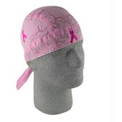 Flydanna&reg;,100% Cotton, Breast Cancer Pink Ribbon Paisley