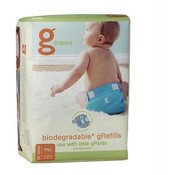 gDiaper Flushable Refill, Med-Large, 32 per pack.