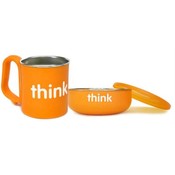 thinkbaby Low Profile Baby Bowl and thinkbaby BPA Free Kid's Cup, Orange