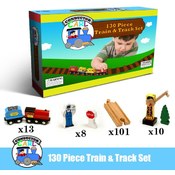 Conductor Carl 130 Piece Wooden Train Set