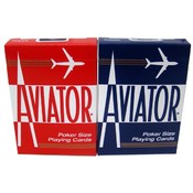 Decks Aviator Cards Red/Blue - Poker Size Wholesale Bulk