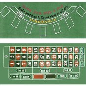 Blackjack and Roulette Table Felt