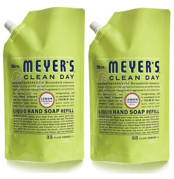 Mrs Meyers Clean Day Liquid Hand Soap Refill Pouch Lemon Verbena 34