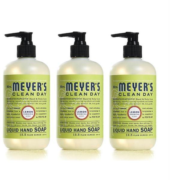 Mrs Meyers Clean Day Liquid Hand Soap Lemon Verbena 12 50 Oz 3 Pack