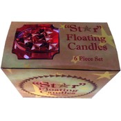 Candles, Gold Star Floating - Set of 6