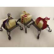 Candle Twist w/Bow on Metal Stand