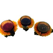 Gel Candle in Glass with Assorted Sunflower Base