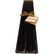 Candles, 15" Black Tapers, S/4