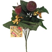 Glass Beaded Fruit Bunches - 5 Assorted