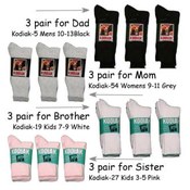Kodiak Family Pack Socks