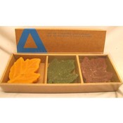 Candles- 3 Piece Frosted Leaf Shapes