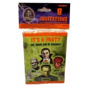 8Ct. Monsters Invitations